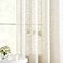 Treatmentex Faux Linen Sheer Curtains 45inch Natural Beige Semi Sheer Curtain Panels for Small Windows Rustic Farmhouse Light Filtering Window Treatment Set Rod Pocket 2pcs 52 Width
