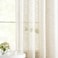 Treatmentex Faux Linen Sheer Curtains 45inch Natural Beige Semi Sheer Curtain Panels for Small Windows Rustic Farmhouse Light Filtering Window Treatment Set Rod Pocket 2pcs 52 Width