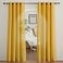 NICETOWN Semi Sheer Curtains Flax Linen Texture Grommet Retro Window Treatment Linen Weave Vertical Drapes Privacy with Light Filter for Living Room Citrine 2 Panels W52 x L84