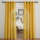 NICETOWN Semi Sheer Curtains Flax Linen Texture Grommet Retro Window Treatment Linen Weave Vertical Drapes Privacy with Light Filter for Living Room Citrine 2 Panels W52 x L84