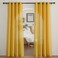 NICETOWN Semi Sheer Curtains Flax Linen Texture Grommet Retro Window Treatment Linen Weave Vertical Drapes Privacy with Light Filter for Living Room Citrine 2 Panels W52 x L84