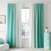 Geomoroccan Ombre 100 Blackout Curtains 108 Inches Long 2 Panels for Bedroom Living Teal White Gradient Patterned Light Blocking Thermal Insulated Rod Pocket Window Treatment Drapes