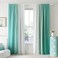 Geomoroccan Ombre 100 Blackout Curtains 108 Inches Long 2 Panels for Bedroom Living Teal White Gradient Patterned Light Blocking Thermal Insulated Rod Pocket Window Treatment Drapes