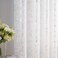 Taisier Home Silver Foil Print Linen Textured Curtains Geometric Dots Pattern Design Curtains for Bedroom Living Room Thermal Insulated Window Treatment 2 Panels 84 LWhite and Silver Drapes Print