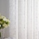 Taisier Home Silver Foil Print Linen Textured Curtains Geometric Dots Pattern Design Curtains for Bedroom Living Room Thermal Insulated Window Treatment 2 Panels 84 LWhite and Silver Drapes Print