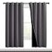 NICETOWN Grey Full Shade Curtain Panels Pair of Thermal Insulated Energy Efficiency Blackout Curtains for Living Room Windows Lined Silky Performance Window Dressing 46 Wide x 72 Long Gray