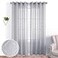 KOUFALL Light Grey Curtains 108 Inches Long for Living Room Semi Sheer Light Filtering Curtains for Bedroom 52x108 Inch Length Gray