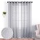 KOUFALL Light Grey Curtains 108 Inches Long for Living Room Semi Sheer Light Filtering Curtains for Bedroom 52x108 Inch Length Gray