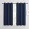 NICETOWN Blackout Curtain Panels Window Treatment Energy Saving Thermal Insulated Solid Grommet Blackout DrapesDraperies Navy 1 Pair 42 by 50inch