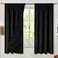 BGment Thermal Insulated 100 Blackout Curtains for Bedroom with Black Liner Double Layer Full Room Darkening Noise Reducing Rod Pocket Curtain 52 x 63 Inch Black 2 Panels