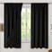 BGment Thermal Insulated 100 Blackout Curtains for Bedroom with Black Liner Double Layer Full Room Darkening Noise Reducing Rod Pocket Curtain 52 x 63 Inch Black 2 Panels