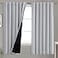 BGment Light Grey 100 Blackout Curtains 63 Inches Long with Reducing Noise Liner Soundproof Curtains Rod Pocket Back Tab Room Darkening Window Curtain for Bedroom 2 Panels Each 52 x 63 Inch