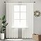 XTMYI 80 Inches Long Sheer Curtains for Living Room 2 Panels SetFit for 78 in Boho Bedroom Closet DoorCream Ivory Off White