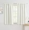 PANELSBURG Black Out Curtains 48 Inch Long 34 W x 48 Length Thermal Insulated Short Blackout Drapes for Bedroom Small Window 2 Panel Set Cream Ivory Off White