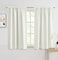 PANELSBURG Black Out Curtains 48 Inch Long 34 W x 48 Length Thermal Insulated Short Blackout Drapes for Bedroom Small Window 2 Panel Set Cream Ivory Off White