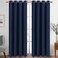 Diraysid Navy Blue Grommet Blackout Curtains for Bedroom Thermal Insulated Room Darkening Curtains Drapes 52 x 95 inch 2 Panels