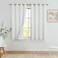 Central Park White Solid Full Blackout Window Curtains for Bedroom Noise Reducing Energy Efficient Drapes Heavy Linen Texture 8 Grommets Top for Living Room with White Liner Cream White 50 x 63 2 Pane