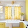 XTMYI Mustard Yellow Curtains for Bedroom Window Rod Pocket Small Cafe Curtains for Kitchen Bathroom Match GreyGray Cabinet WallPale Yellow and White30 Inch Length