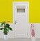 E-HAO EHAO French Small Front Door Window Curtain 26 w x 20 L Washable Door Curtain with Adhesive Hook and Loop Fastener Strip Beige