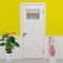 E-HAO EHAO French Small Front Door Window Curtain 26 w x 20 L Washable Door Curtain with Adhesive Hook and Loop Fastener Strip Beige