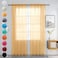 youleyar Solid Sheer Rod Pocket Curtain Voile Draperies 2 Panels White Beige Black Grey Coffee 52 Inch Width 72 Inch Long 1 Pair for Kitchen Bedroom Children Living Room YardBeige52W72L
