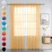 youleyar Solid Sheer Rod Pocket Curtain Voile Draperies 2 Panels White Beige Black Grey Coffee 52 Inch Width 72 Inch Long 1 Pair for Kitchen Bedroom Children Living Room YardBeige52W72L
