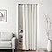 XTMYI Off WhiteIvory Velvet Sliding Closet Door Curtain Without Door 48x80Modern Elegant Light Blocking Solid Crushed Room Darkening Curtains for Bedroom 80 Inches Long 1 Panel Cream