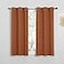 NICETOWN Window Curtains Blackout Drapes Thermal Insulated Christmas Decorative Blackout CurtainsDraperies for Laundry Room One Pair 34 by 45inch Burnt Orange