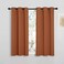 NICETOWN Window Curtains Blackout Drapes Thermal Insulated Christmas Decorative Blackout CurtainsDraperies for Laundry Room One Pair 34 by 45inch Burnt Orange