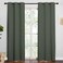 NICETOWN Window Treatment Thermal Insulated Solid Grommet Blackout CurtainsDrapes for Bedroom Dark Mallard Set of 2 Panels 42 by 84 Inch