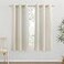 NICETOWN Thick Linen Blend Curtains Flax Textured for Bedroom Rustic Grommet Semi Sheer Privacy Added Window Curtains Drapes Light Filtering for Nursery Natural W42 x L63 Set of 2