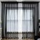 L&TEC LTEC Window Black Sheer Curtains 84 Inches Long 2 Panels Sheer Curtain Basic Rod Pocket Panel for Bedroom Children Living Room Yard Kitchen Black 52 W x 84 L 2 pcs