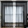L&TEC LTEC Window Black Sheer Curtains 84 Inches Long 2 Panels Sheer Curtain Basic Rod Pocket Panel for Bedroom Children Living Room Yard Kitchen Black 52 W x 84 L 2 pcs