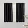 PANELSBURG 42 Inch Blackout Waterproof Short Curtains for Windows Thermal Insulated Rod Pocket Drapes for Kitchen Bedroom Small Window 34 W x 42 Length 2 Panels Set Black