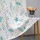 July Joy Printed Sheer Curtains Linen Textured for Living Room Floral Leaf Design Farmhouse Style Window Panel Drapes Set Grommet Treatment for Bedroom Dining 52 x 84 inch Teal