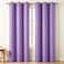 Diraysid Lavender Grommet Blackout Curtains for Bedroom Thermal Insulated Room Darkening Curtains Drapes 42 x 84 inch 2 Panels