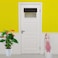 E-HAO EHAO French Small Front Door Window Curtain 26 w x 20 L Washable Door Curtain with Adhesive Hook and Loop Fastener Strip Black