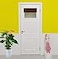 E-HAO EHAO French Small Front Door Window Curtain 26 w x 20 L Washable Door Curtain with Adhesive Hook and Loop Fastener Strip Coffee Brown