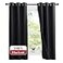 NICETOWN Complete 100 Blackout Curtain Set Thermal Insulated Energy Efficiency Window Draperies with Black Liner Noise Reducing Short Curtains for Kids Room Black 37W by 63L Double Panels