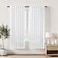 KOUFALL White Curtains 72 Inches Long for Living Room 2 Panels Set Rod Pocket Back Tab Linen Textured Semi Sheer Curtains for Bedroom 52x72 Inch Length