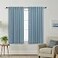 KOUFALL Stone Blue Back Tab Rod Pocket Linen Sheer Curtains 52x54 Inches Long for Living Room