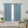 KOUFALL Stone Blue Back Tab Rod Pocket Linen Sheer Curtains 52x54 Inches Long for Living Room