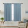 KOUFALL Stone Blue Back Tab Rod Pocket Linen Sheer Curtains 52x54 Inches Long for Living Room