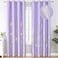Estelar Textiler Lilac Blackout Curtains for Bedroom Room Darkening Gold Palm Tree Pattern Curtains 84 Inches Long Light Blocking Thermal Insulated Window Drapes for Living Room 52Wx84L 2 Panels