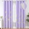 Estelar Textiler Lilac Blackout Curtains for Bedroom Room Darkening Gold Palm Tree Pattern Curtains 84 Inches Long Light Blocking Thermal Insulated Window Drapes for Living Room 52Wx84L 2 Panels