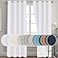 PrinceDeco Blackout Curtains 84 Inches Long Linen Blackout Curtains for Bedroom LightBlocking Sleep Enhancers AntiRust Grommet Drapes with White Liner W52 x L84 inch White