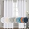 PrinceDeco Blackout Curtains 84 Inches Long Linen Blackout Curtains for Bedroom LightBlocking Sleep Enhancers AntiRust Grommet Drapes with White Liner W52 x L84 inch White