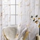 Sutuo Home Marble White Sheer Curtains 63 Inch Length 2 Panels Set Gold Foil Print Metallic Bronzing Privacy Window Treatment Decor Abstract Drape Pair for Bedroom Kitchen Living Room 52 W x 63 L