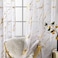 Sutuo Home Marble White Sheer Curtains 63 Inch Length 2 Panels Set Gold Foil Print Metallic Bronzing Privacy Window Treatment Decor Abstract Drape Pair for Bedroom Kitchen Living Room 52 W x 63 L