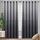 DWCN Grey Ombre Blackout Curtains for Bedroom Damask Patterned Thermal Insulated Energy Saving Grommet Curtains for Living Room Set of 2 Gradient Window Curtain Panels 100 x 96 Inch Grey